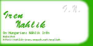 iren nahlik business card